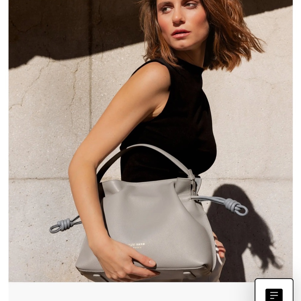 3-in-1 Grey Midi Emma Leather Crossbody Bag NWOT - Picture 11 of 11
